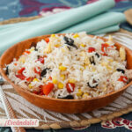 Ensalada de arroz con atún y huevo