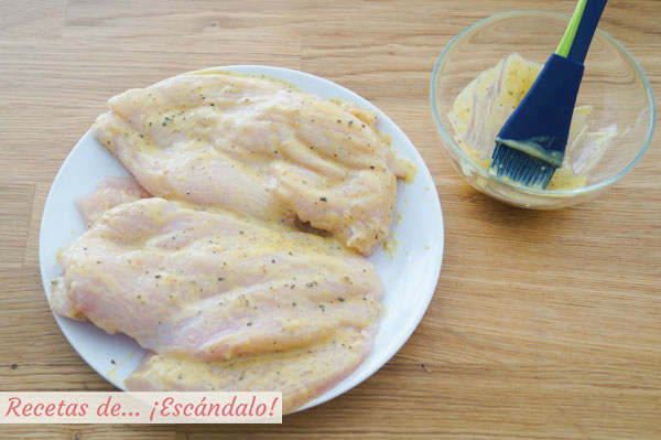 Pechuga de pollo marinada