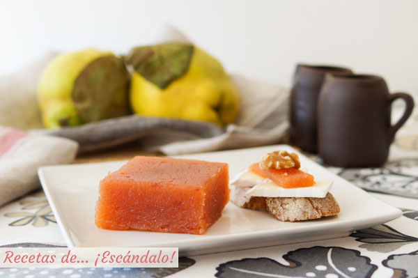 Como hacer dulce de membrillo casero o carne de membrillo. Receta tradicional