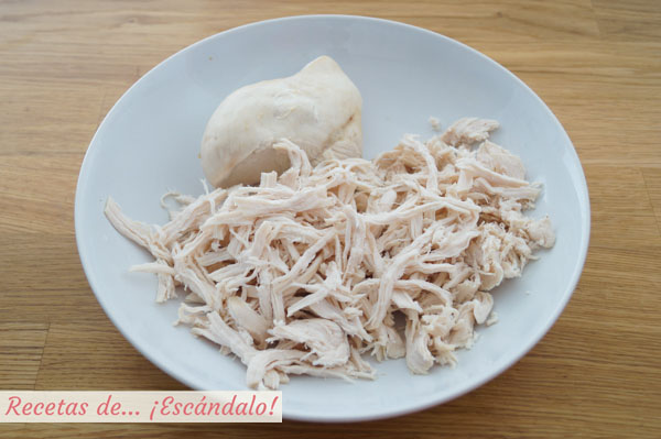 Pollo desmechado