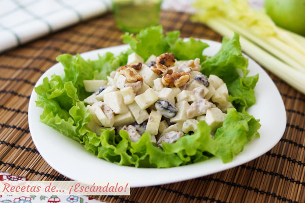Ensalada Waldorf, original y muy facil de preparar
