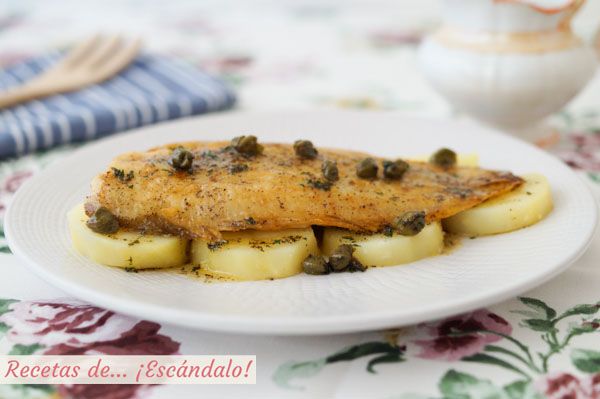 Receta de lenguado a la Meuniere o Menier. Receta francesa de pescado