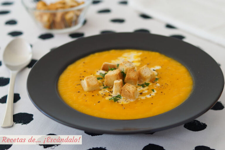 Receta de crema de calabaza y zanahoria, saludable y deliciosa