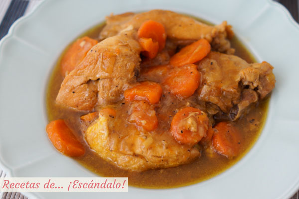 Como hacer pollo en salsa tradicional con patatas salteadas