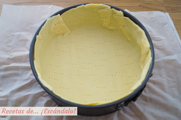 Masa quebrada para tarta de queso