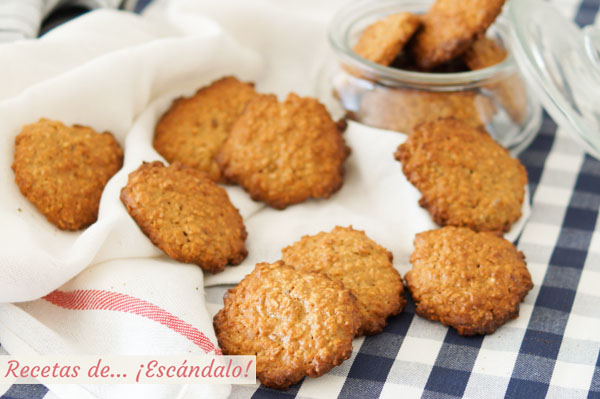 Receta de galletas de avena caseras y muy faciles
