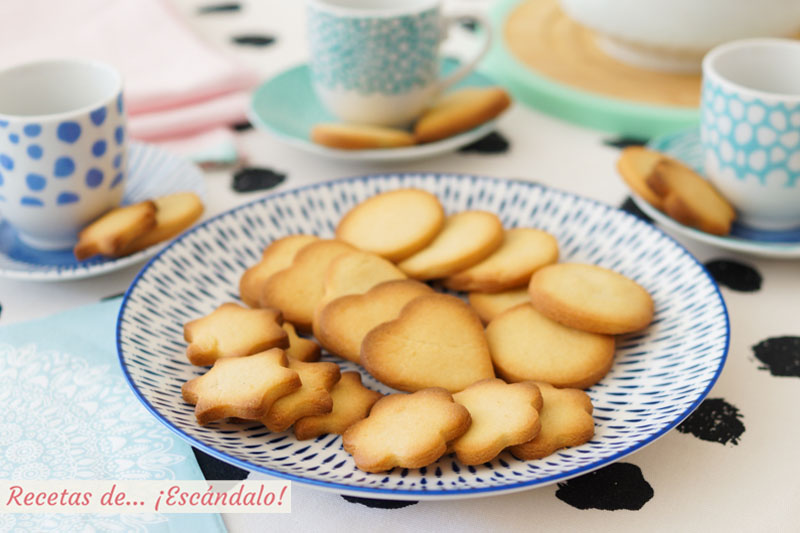 Receta de galletas de mantequilla caseras o pastas de te, muy faciles