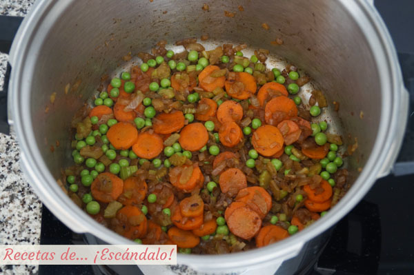 Sofrito para estofado de ternera