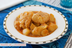 Patatas con bacalao. Receta de guiso de pescado