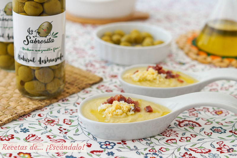 Salmorejo de aceitunas. Receta diferente y deliciosa