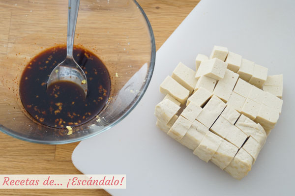 Tofu marinado