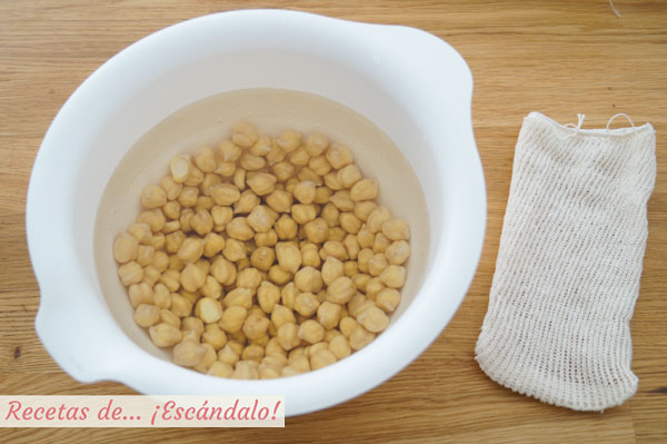 Garbanzos a remojo