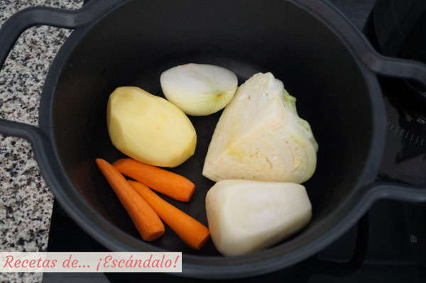 Verduras para el cocido madrileno