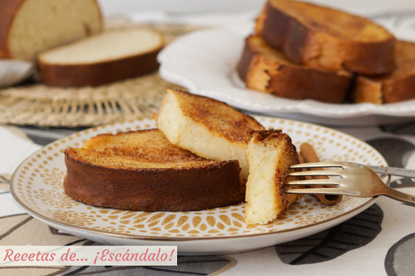 Como hacer torrijas de leche caseras al horno. Receta tradicional