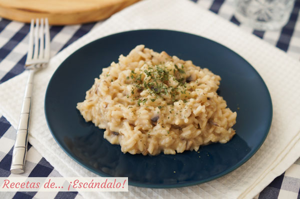 Como hacer un risotto de champinones. Receta deliciosa y sencilla