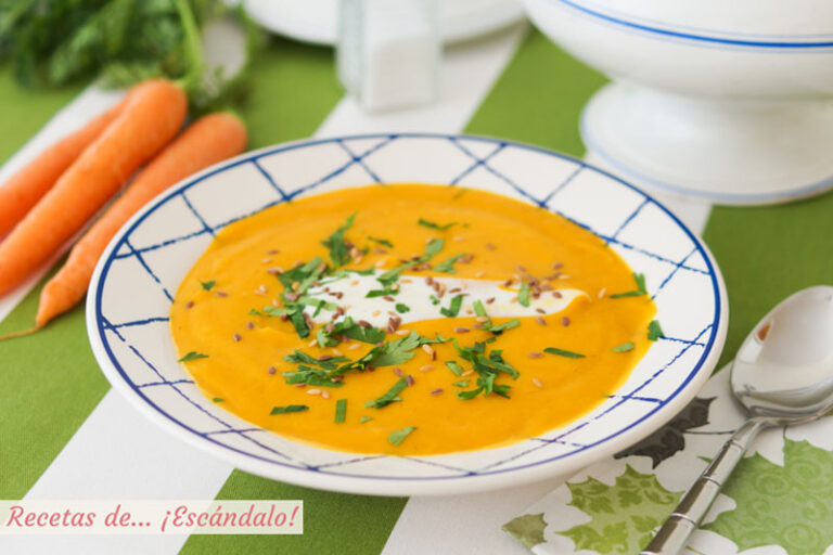 Crema de zanahoria, muy fácil y cremosa