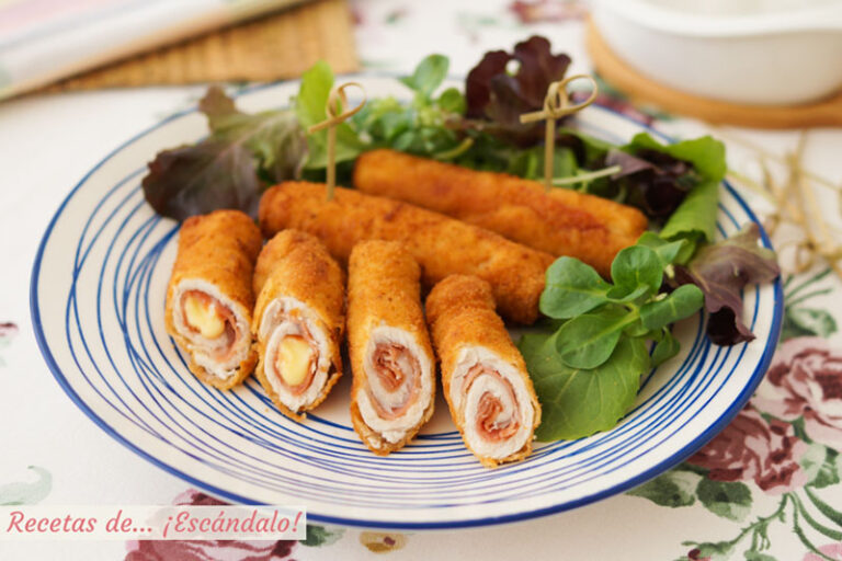 Flamenquines cordobeses caseros. Receta de tapa tradicional