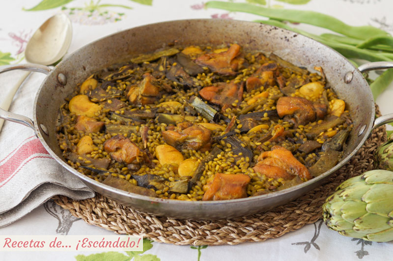 Paella valenciana. Receta tradicional