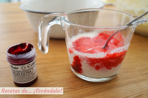 Colorante rojo para red velvet y buttermilk