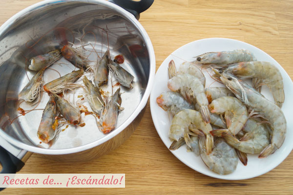 Langostinos crudos