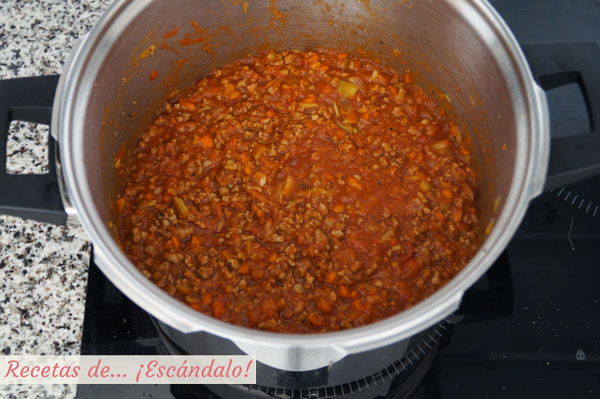 Salsa bolonesa casera