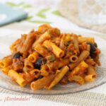 Pasta con verduras al estilo caponata siciliana