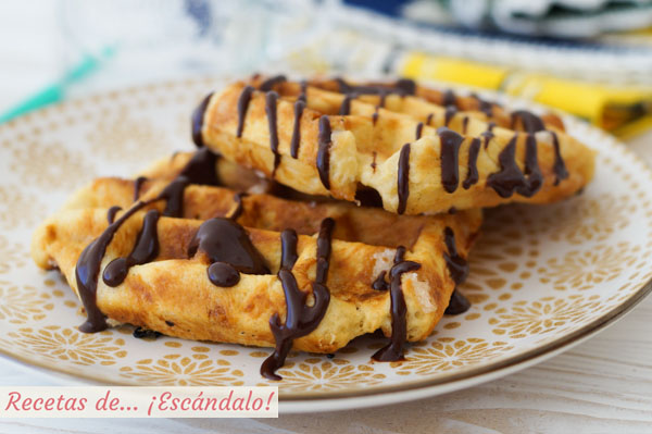 Receta de gofres o waffles caseros. Como hacer una masa de 10 muy facil