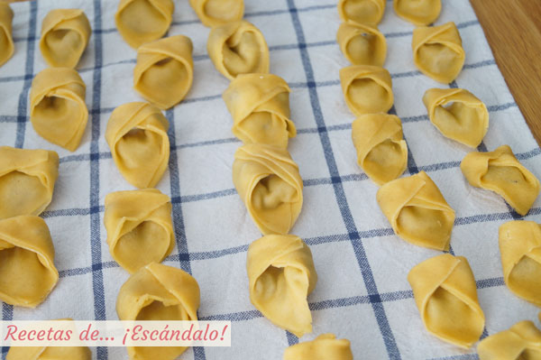 Tortellinis de pasta fresca