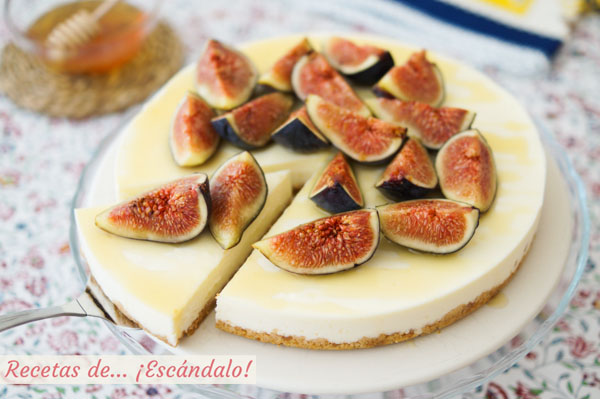 Como hacer tarta de queso fria (sin horno) con higos frescos