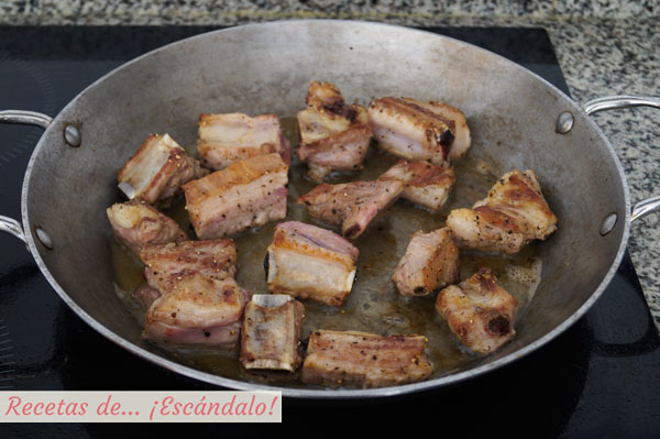 Costillas de cerdo para el arroz