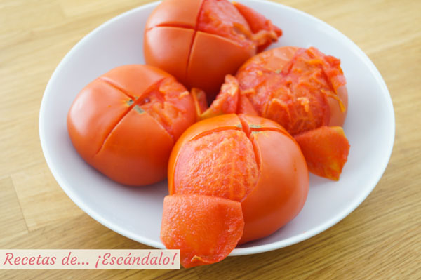 Tomates escaldados