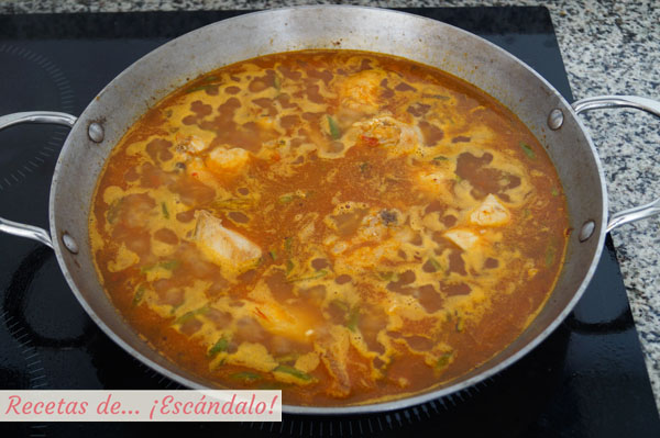 Arroz caldoso con pollo y verduras