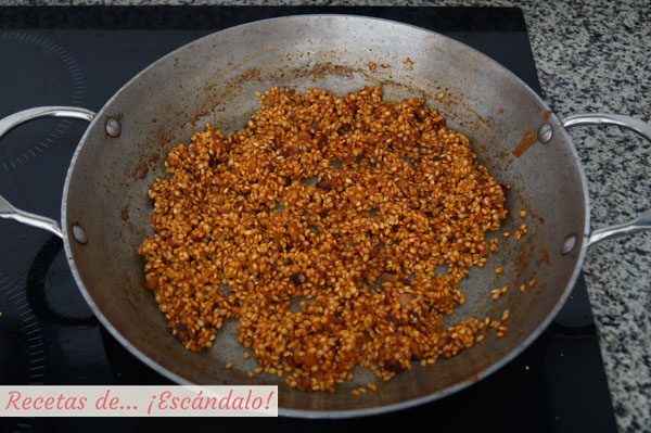 Arroz con gambas