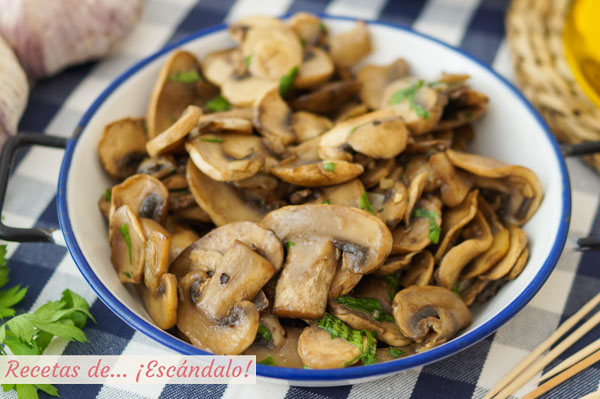 Como hacer champinones al ajillo