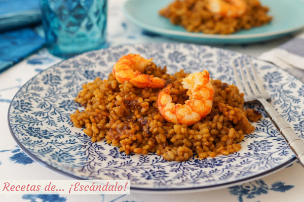 Receta de arroz con gambas, muy rico y sencillo