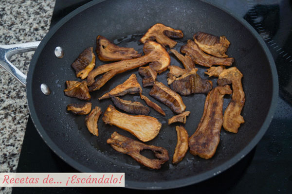 Boletus edulis a la plancha