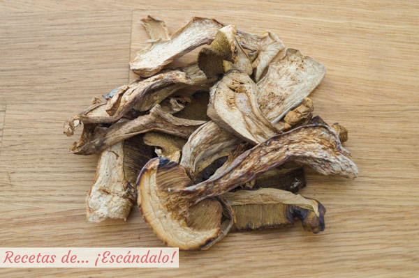 Boletus edulis deshidratados