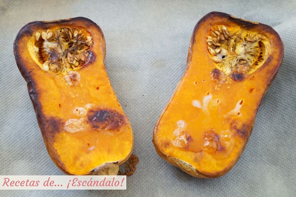 Calabaza asada para pastel de calabaza