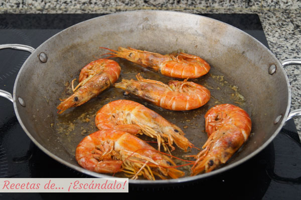 Gambones para la paella mixta