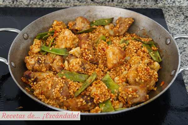 Ingredientes paella mixta