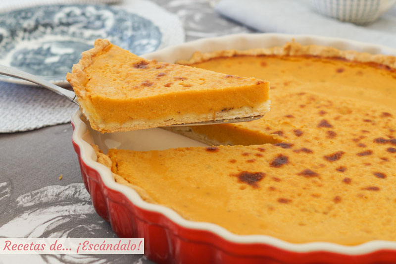 Pastel o tarta de calabaza, la famosa tarta pumpkin pie americana