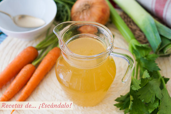 Como hacer caldo de verduras casero. Receta muy facil