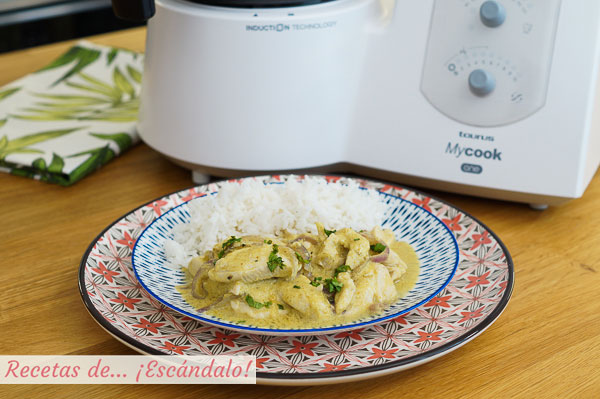 Como hacer pollo al curry tierno y muy sabroso con el robot de cocina MyCook One