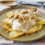 Rape al horno con patatas