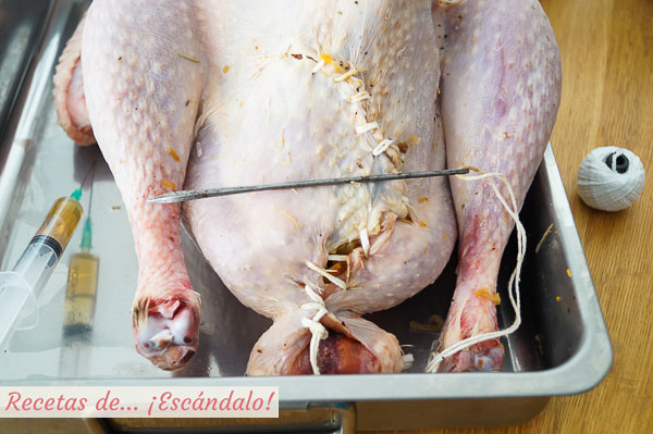 Como hacer pavo relleno al horno