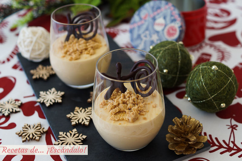 Mousse de turron blando, deliciosa y esponjosa