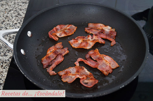 Bacon crujiente a la plancha