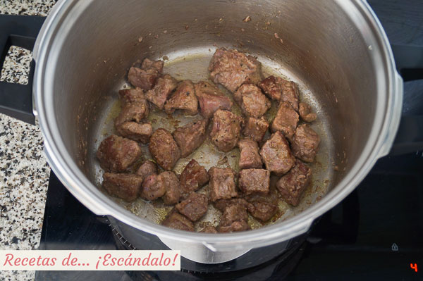 Carne de ternera para ragu o ragout