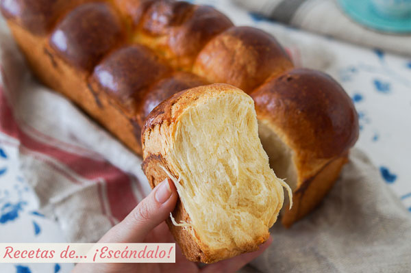 Receta de brioche casero, esponjoso y tierno. Receta facil y deliciosa