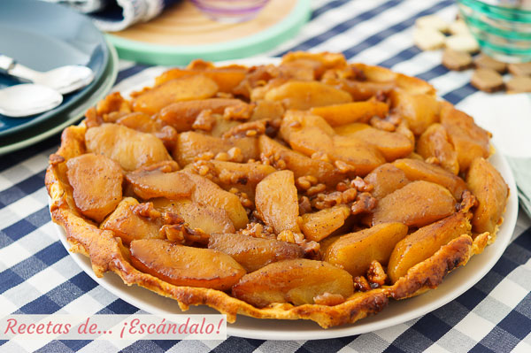 Receta de tarta tatin de manzana con masa quebrada casera, deliciosa